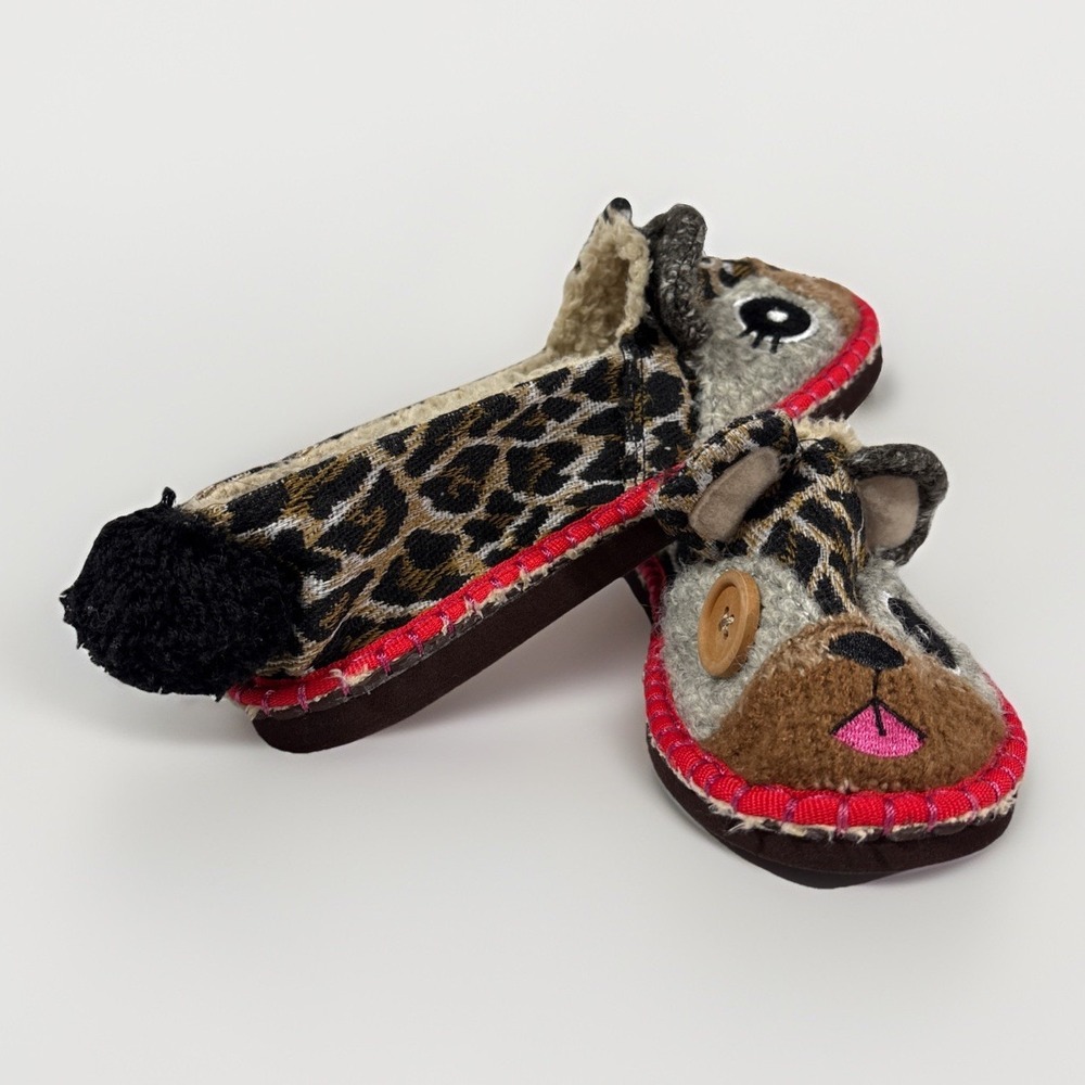 Tigerbear Republik Beastie Bestie Leolita Leopard Cat Slippers Size 6